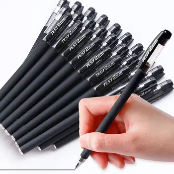 10шт Гел писалка с голям капацитет 0,5 мм, Бизнес, Офис на Финансова писалка за писане Инструменти за подпис Студентски, училищни канцеларски материали