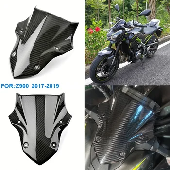 В момента на предното стъкло на мотоциклет от въглеродни влакна за Kawasaki Z900 Z 900 2017 2018 2019