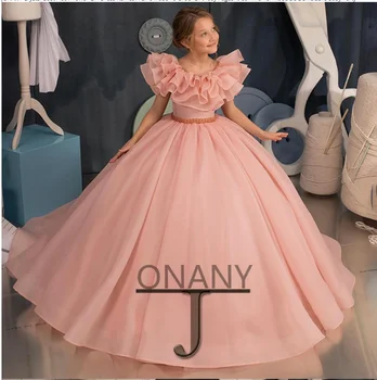 Рокли за момичета-цветочниц за сватба, пакетче принцесата-пеперуда, винтажное рокля за първо причастие за момичета