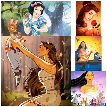 Плакати и щампи на принцесите на Дисни с анимационни герои на 