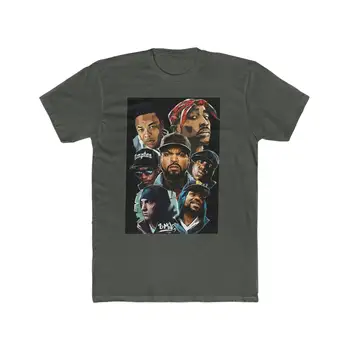 Мъжки памучен тениска Crew Tee, тениска на Nadia Hip Hop Dead Artist Legend