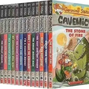 15 Книги Джеронимо Стилтън Кейвмайс Книжка с Картинки Детска Книга за четене Роман, за младите хора Английски Комикс за 5-12 години Livros