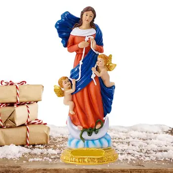 Статуята на Блажена Майката, Мирно Статуетка на Дева Мария С Ангелите, Подарък за Деня На Майката За Писмените Маси, Шкаф За Телевизор, малка странична масичка за кафе