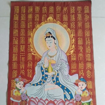 Религиозната бродерия Резервоар, благословия Гуаньинь, рисувани хол, битова геомантическая рисувани, благоприятна картина