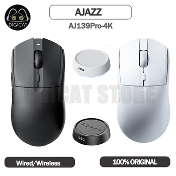 Ajazz AJ139Pro 4k Gamer Mouse 2Mode 2.4 G Безжична Мишка Лек Дизайн PAW3395 Батерия 4000 Hz 700 mah Офис Геймърска Мишка Подарък