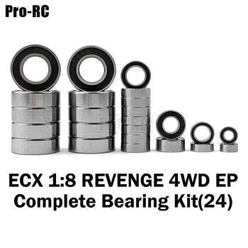 За ECX 1/8 REVENGE 4WD ЕП Пълен комплект сачмени лагери (24шт), Гумени детайли за радиоуправляемого кола с гумено уплътнение