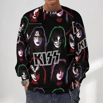Kiss Band Група Ежедневни Блузи, Мъжки Рок Група Y2k Готина Hoody Есен Свободен Дизайн Качулки Оверсайз Върховете