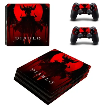 Стикер на корицата за игра Diablo PS4 Pro, Защитен стикер за кожи конзола и контролер, винил