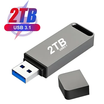 100% Оригинален USB 3.1 2TB Метален Флаш Памет 1TB Високоскоростна Памет, Usb Flash Drive 512G Pendrive Cle USB Stick Безплатна Доставка Подарък