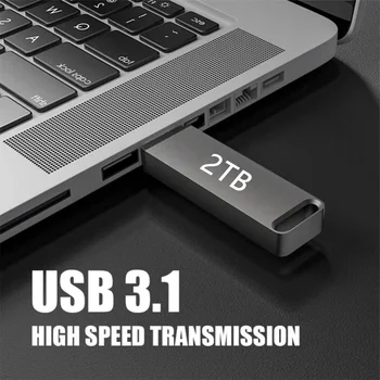 100% Оригинален USB 3.1 2TB Метален Флаш Памет 1TB Високоскоростна Памет, Usb Flash Drive 512G Pendrive Cle USB Stick Безплатна Доставка Подарък 1