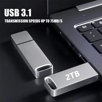 100% Оригинален USB 3.1 2TB Метален Флаш Памет 1TB Високоскоростна Памет, Usb Flash Drive 512G Pendrive Cle USB Stick Безплатна Доставка Подарък 3
