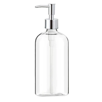 Опаковка сапун от прозрачно стъкло, с помпа Опаковка течен сапун за ръце за еднократна употреба на 16 унции за баня, Кухня