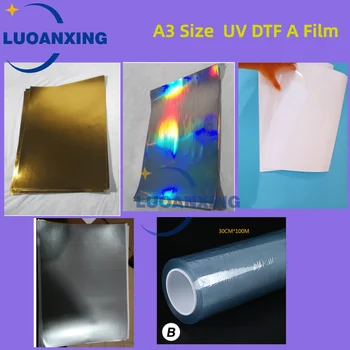 Формат A3, 25 листа UV-DTF филм A и B филм на ролка 30 см х 50 м