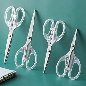 3 размера, модни ножици с прозрачна пластмасова дръжка, студентски инструмент за рязане на хартия със собствените си ръце, канцеларски материали, Ученически принадлежности, подарък