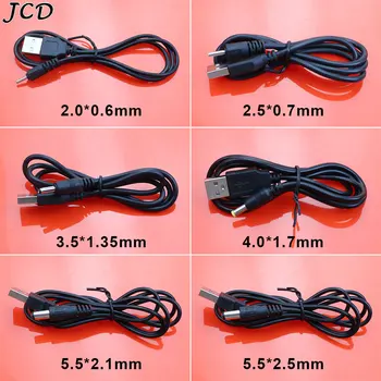 Жак JCD USB за свързване към 5.5*2.5 5.5*2.1 4.0*1.7 3.5*1.35 2.5*0.7 2.0*0.6 мм гнездо за постоянен ток, Включете щепсела на захранването Удължен Конектор за зарядно кабел