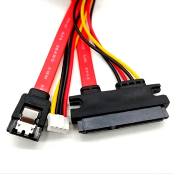 Вграден кабел за предаване на данни от твърдия диск Small 4Pin Female и SATA 3.0 SATA Male 22Pin (7 + 15Pin) Кабел за предаване на данни 2