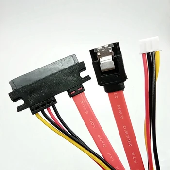 Вграден кабел за предаване на данни от твърдия диск Small 4Pin Female и SATA 3.0 SATA Male 22Pin (7 + 15Pin) Кабел за предаване на данни 4