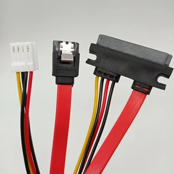 Вграден кабел за предаване на данни от твърдия диск Small 4Pin Female и SATA 3.0 SATA Male 22Pin (7 + 15Pin) Кабел за предаване на данни 5