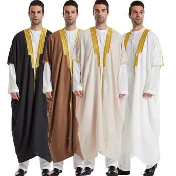 2023 Мюсюлмански Бакалавър Ислямската Дреха, Облекло На Мъжете Кафтан Става Пакистан Абая Бала Джубба Тоби Дълга Рокля Дубай, Саудитска Арабия 0