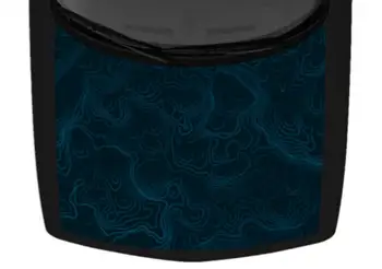 Тъмно Синя Топографическая Карта на Дизайн Черен Suv, Ван Автомобил Пикап Обвивка за Капака Vinyl Графична Стикер 58 