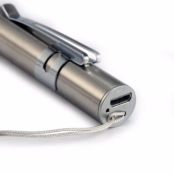 Акумулаторна батерия led фенерче-писалка, мини-фенерче с USB кабел за зареждане, за нощуване на открито, преносим фенер за лекари 2