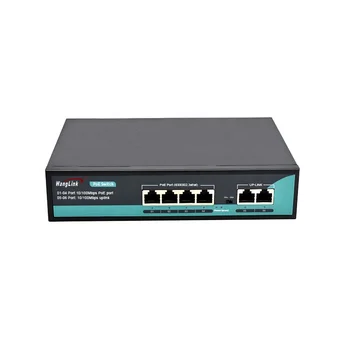 Вътрешната мощност Wanglink 65 W Ethernet Switch 10/100 м 4 + 2 switch poe ai за видеонаблюдение