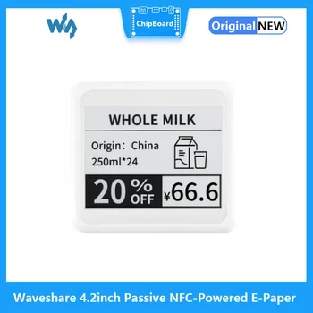 Waveshare 4,2-инчов Пасивна електронна хартия с поддръжка на NFC, без батерия, безжично захранване и трансфер на данни