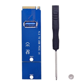 2 ЕЛЕМЕНТА M. 2 NGFF КЪМ PCI-E X16 USB3.0 Странично Card Адаптер графична карта за майнинга биткоинов, конвертерная карта за майнинга БТК 3