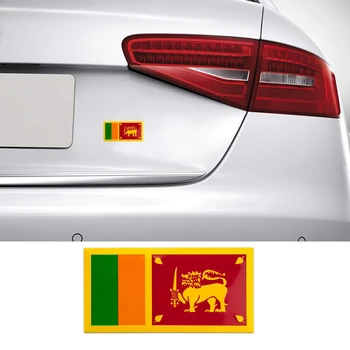 Алуминиева емблема за икона с флага на Шри Ланка за Byd Toyota, Hyundai Bora Honda, Nissan, Volkswagen Странична декоративна стикер за кола