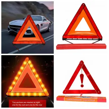 Триъгълен светоотражающая табела с предупреждение за извънредна счупят, безопасност на движението по пътищата, Стандарт на ЕС, Складное предупреждение за опасност в колата, Голям размер
