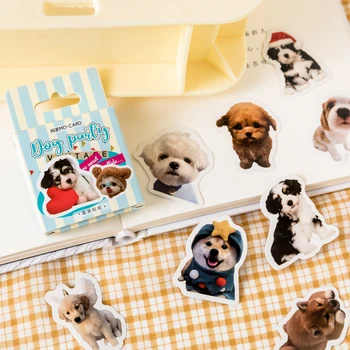 12 опаковки /ЛОТ Серия Dog Party свежи творчески декорации DIY самозалепващи етикети