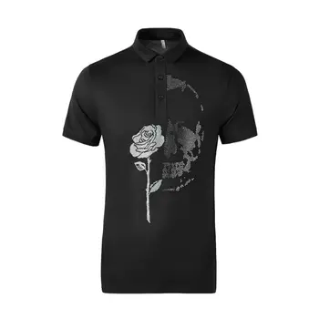 Висококачествени луксозни бижута Мъжка тениска Поло Мъжка Черна тениска поло Облекло Мъжка риза Good