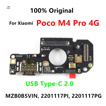 Оригинален USB Порт За Зареждане на зарядно устройство ще захранване на Такса Гъвкав Кабел За Xiaomi Poco M4 Pro 4G Type-C 2,0 Конектор За Док-станция За Подсборки Микрофон