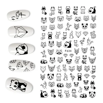 1БР Анимация Kawai Сладката Панда на Ноктите Детски Стикери За Нокти Цветни Животни Серия Нов Дизайн Ноктите на Татуировки, Маникюр Етикети