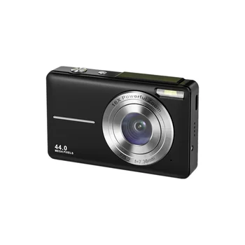 44-Мегапикселова 16-кратна цифрова камера, Портативен видео Камера с автоматично мащабиране за подарък на студентите за рожден Ден Штепсельная вилица САЩ черен цвят