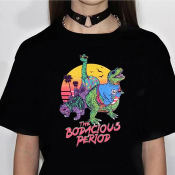 Топ с динозавром, женска тениска с аниме 